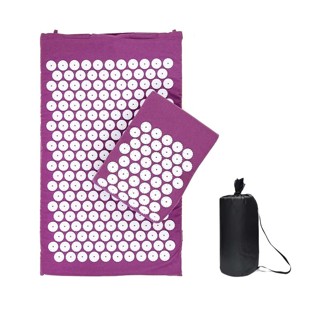 Acupressure Mat Set - 指圧セット、指圧マットと指圧枕、背中と首のリラックスと癒しのための活性化マッサージマット