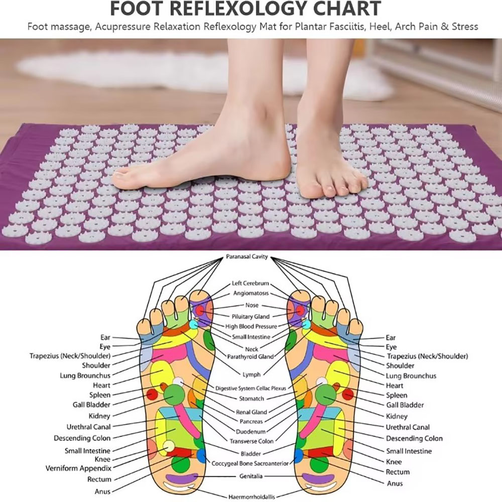 背中の痛みを和らげる指圧マットと枕セット、ストレス緩和と筋肉 - Acupressure Mat Set のレビューと価格