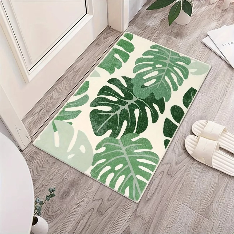 亀の背中の竹プリントの小さなカーペット、緑の新鮮なシンプルな - Bamboo Bath Mat のレビューと価格