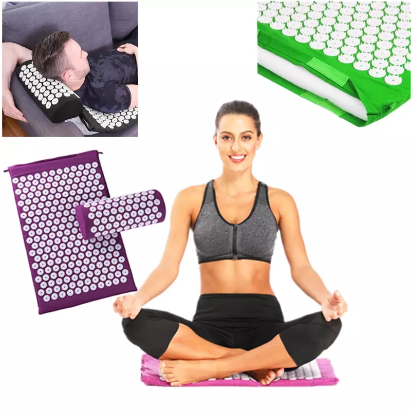 マッサージャーヨガマットクッション指圧マッサージマットセット - Acupressure Mat Set のレビューと価格