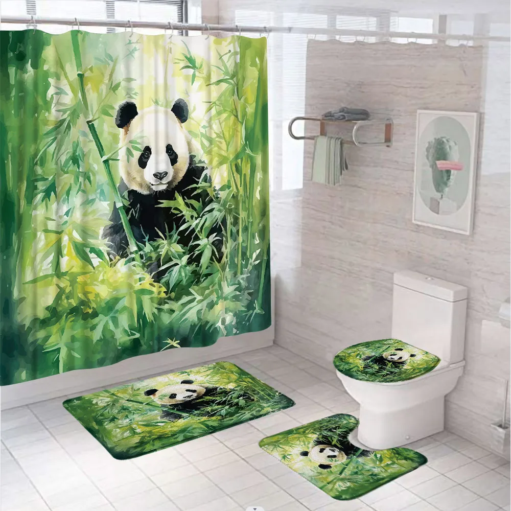 竹製シャワーカーテンセット,バスルーム,かわいいパンダ,面白 - Bamboo Bath Mat のレビューと価格