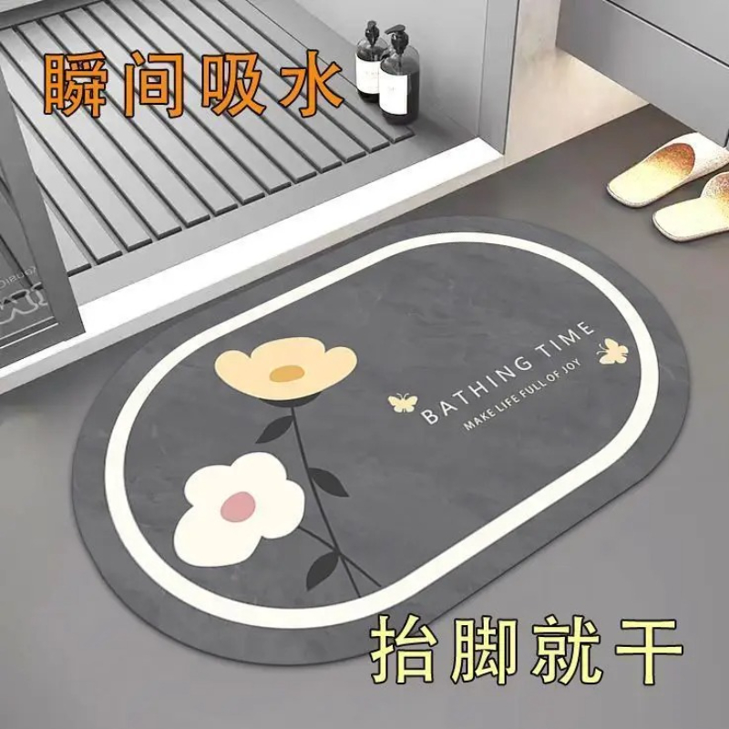 北欧風吸水パッド珪藻土バスマット速乾性滑り止めフロアマットキ - Bamboo Bath Mat のレビューと価格