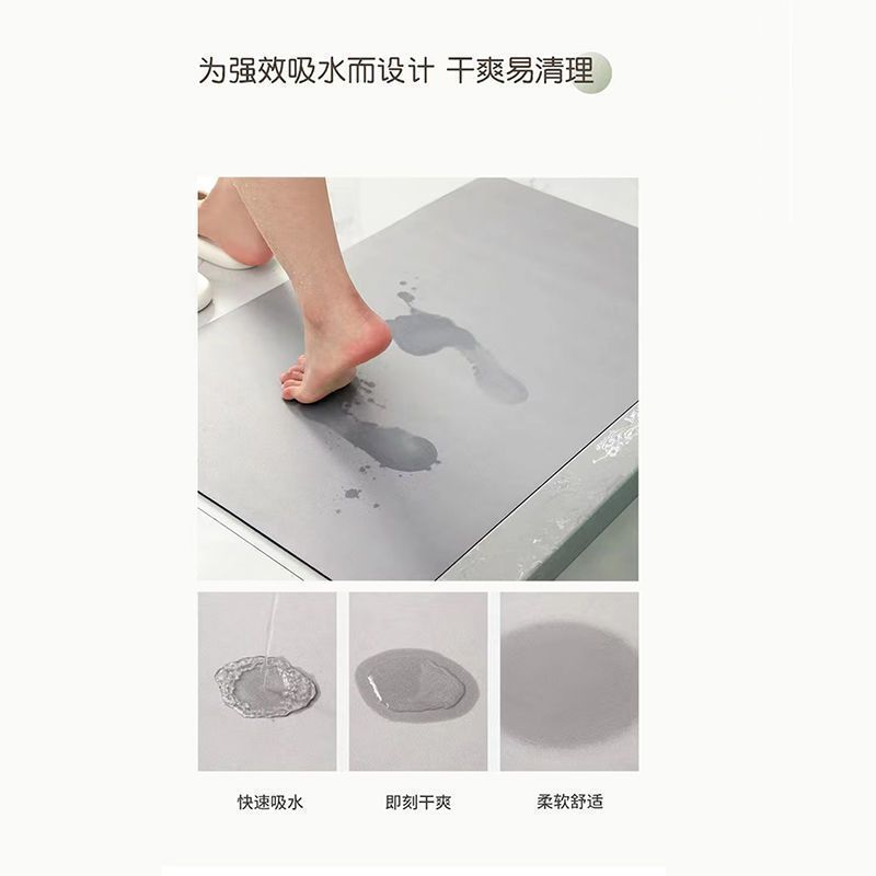 北欧風吸水パッド珪藻土バスマット速乾性滑り止めフロアマットキ - Bamboo Bath Mat のレビューと価格