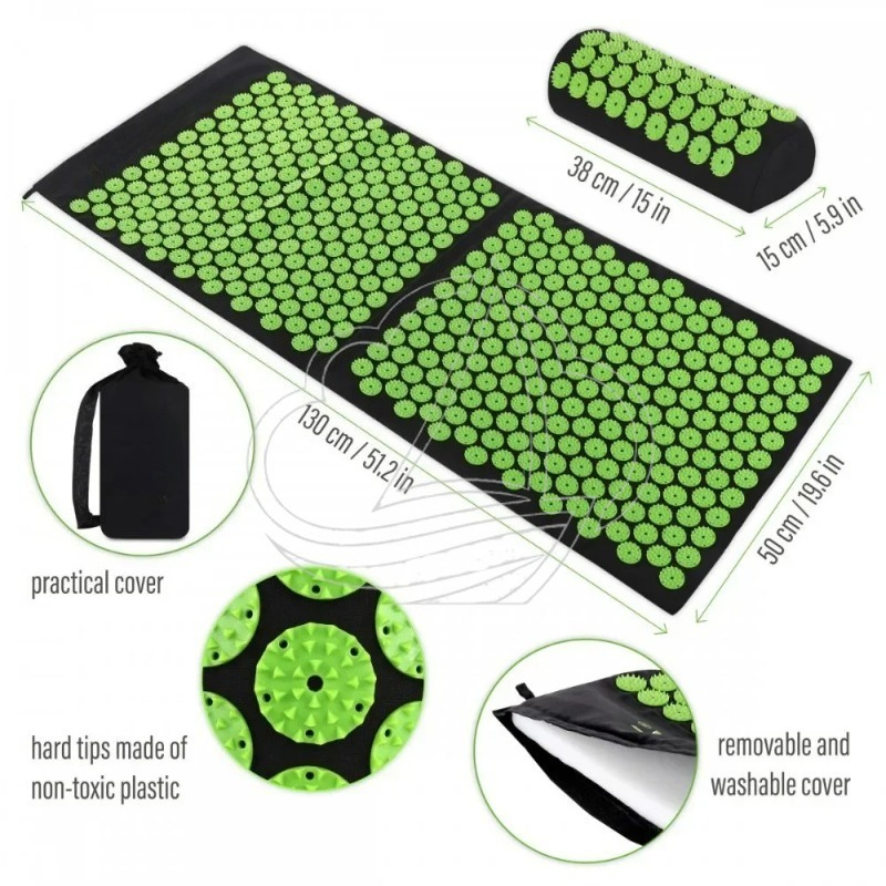 ロータススポンジ指圧マットセット ヨガツボマッサージマット  - Acupressure Mat Set のレビューと価格