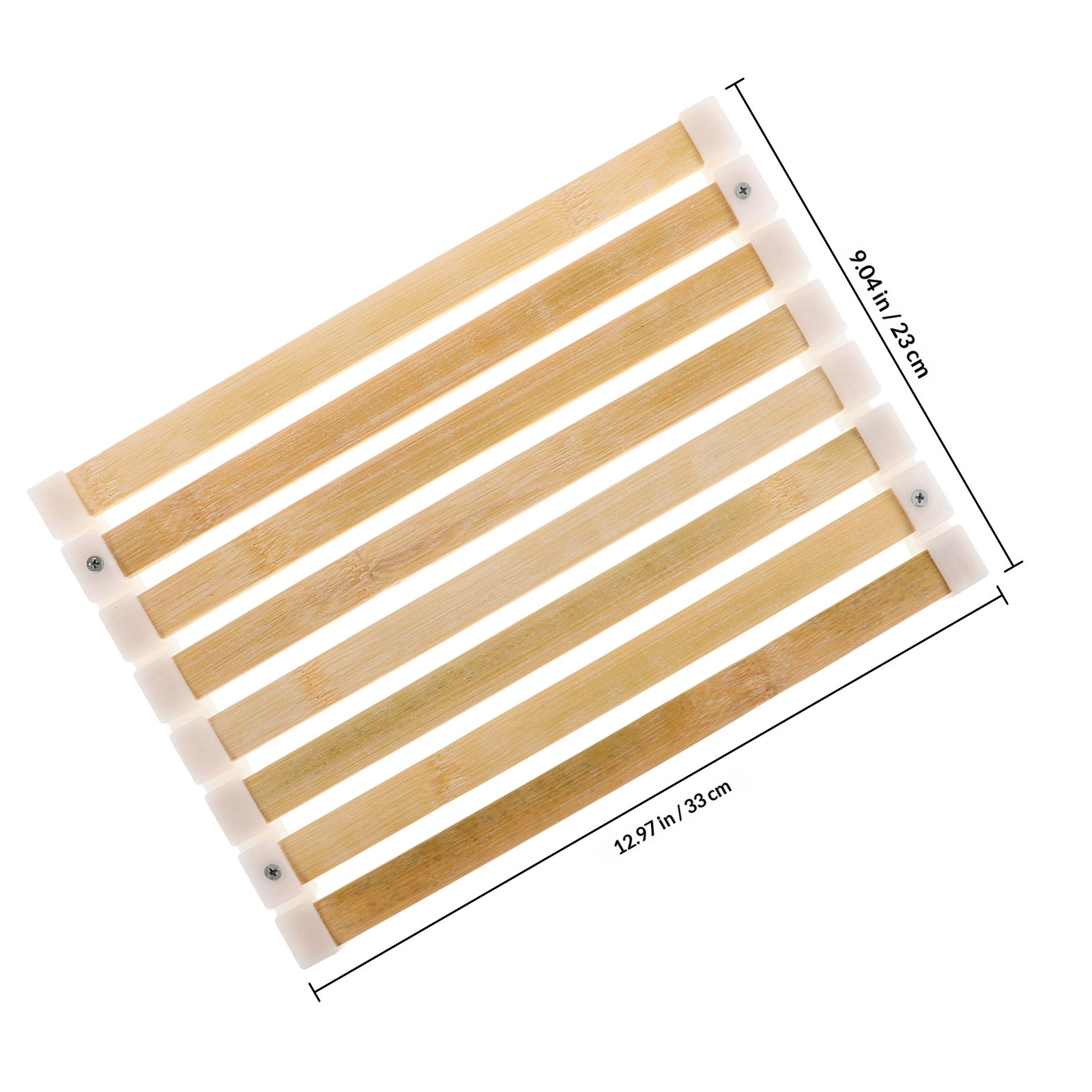 ベージュの竹製バスマット、手作りサウナクッション、浴室マット - Bamboo Bath Mat のレビューと価格
