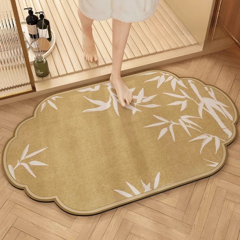 バスマット 浴室床マット 中国風竹製 新中国風 珪藻土 吸水 - Bamboo Bath Mat のレビューと価格