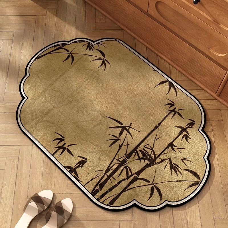 バスマット 浴室床マット 中国風竹製 新中国風 珪藻土 吸水 - Bamboo Bath Mat のレビューと価格