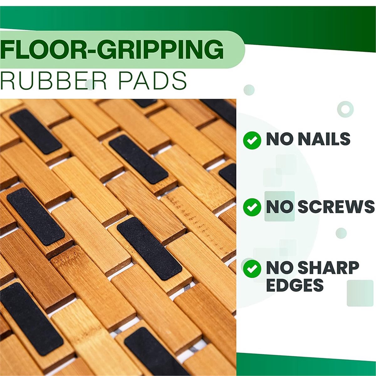 NOCM竹製バスマット - 折りたたみ式木製バスマット -  - Bamboo Bath Mat のレビューと価格