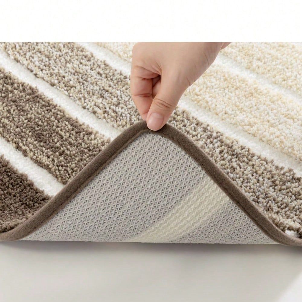 3ピースバスルームラグマットセット、マイクロファイバーシャギ - Bamboo Bath Mat のレビューと価格
