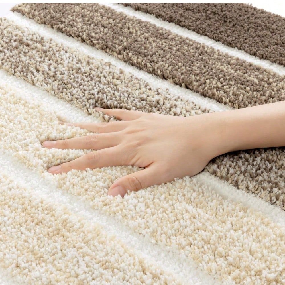 3ピースバスルームラグマットセット、マイクロファイバーシャギ - Bamboo Bath Mat のレビューと価格
